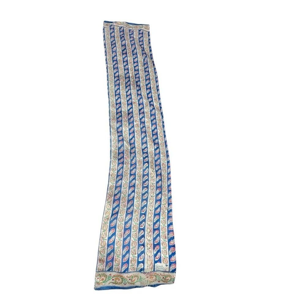 Vintage Sarah Coventry Blue and White Paisley Scarf